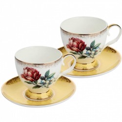 Bone Sarı 2'Li Kahve Fincan Seti 100Ml