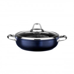Leggno MST2828ST24BL Metalik Mavi Sığ Tencere 24 Cm.